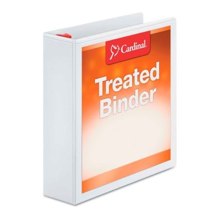 Cardinal Brands Cardinal  Treated ClearVue Locking Slant-D Ring Binder, 2" Capacity, White 32120